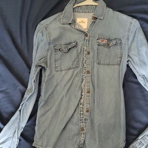 Hollister jean button down